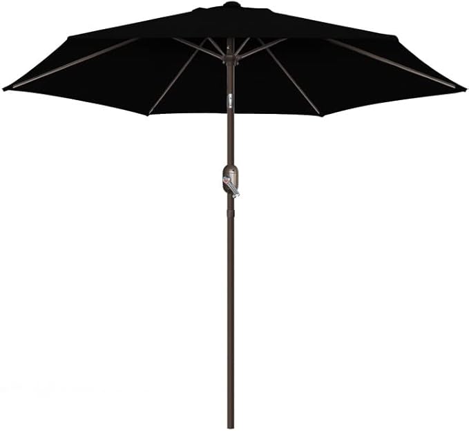 7.5Ft/9Ft Patio Umbrella, UV Protect Pool Umbrella with Heavy Duty Pole,Outdoor Umbrella with Push Botton Tilt & Crank