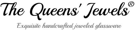 THE QUEENS' JEWELS Turtle Jeweled Stemless Wine Glass, 21 oz. - Colorful and Unique - Hand-Set Rhinestones, Not Painted