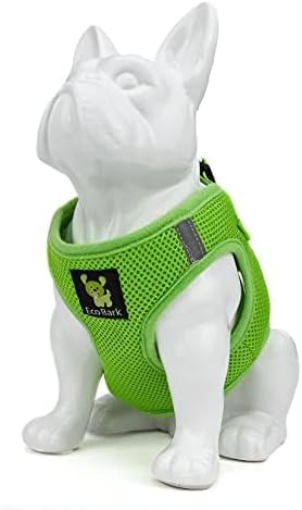 EcoBark Rapid Fastener Super Comfort Fully Adjustable Double Padded Step in Dog Harness (Large, Green)