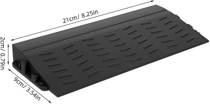 Cabilock Robot Vacuum Threshold Ramp 8.27 Inch Plastic Door Step Ramp for Home and Garage Entry with Anti-Slip Surface for Smooth Climbing
