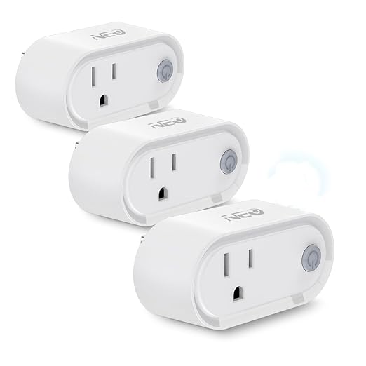 NEO Z-Wave Plus Smart Mini Plug 3-Pack, Compact Z-Wave Outlet for Home Automation, Compatible with SmartThings, Basic On/Off Function, 500 S2, Energy Efficient Remote Control