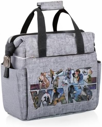 PICNIC TIME Star Wars Celebration On The Go Lunch Bag, Soft Cooler Lunch Box, Insulated Lunch Bag, (Heathered Gray) 10 x 6 x 10.5