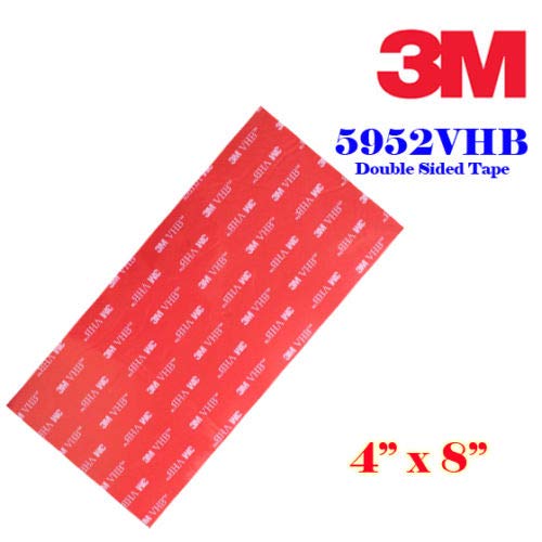 3M VHB 100x200mm~ (4" X8") Double Sided Foam Adhesive Sheet Tape 5952 Automotive Mounting Industrial Grade Very High Bond 5952 (1 Sheets 100x200mm)