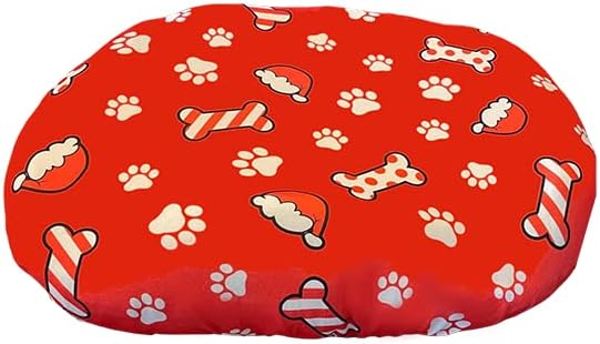 DUKE&LEFTY Furever Pet Dog Bed Slipcover-Stretch Soft Petbed Cover-Universal-Easy to Remove (Zipper Free)-Christmas/Small