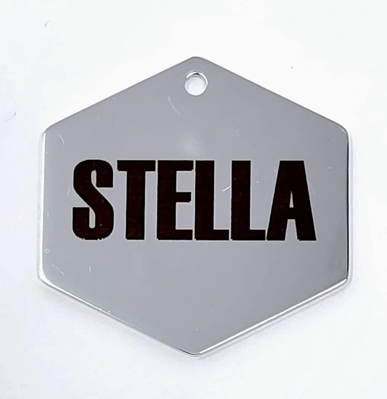 Dr. Fremont's Stainless Steel ID Dog Tags Engraved for Pets Personalized for Cat or Dog Collar Bold Font for Safety (Small, Heart)