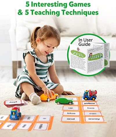 Coogam Sight Words Educational Flashcards - 220 Dolch Sightwords Game with Pictures & Sentences,Literacy Learning Reading Cards Toy for Kindergarten,Home School Kids 3 4 5 Years Old