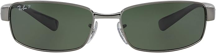 Ray-Ban RB3364 Metal Polarized Rectangular Sunglasses