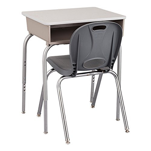 Learniture LNT-116-CSW-GT Learniture Structure Series School Chairs for Classroom, 16" Seat Height, Graphite, Pack of 4