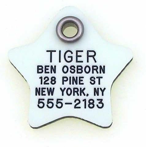 LuckyPet Glow in The Dark Dog and Cat ID Tag - Durable Custom Tags for Pets - Silent Personalized Pet Identification - Easy to Read Engraving - Medium, Heart