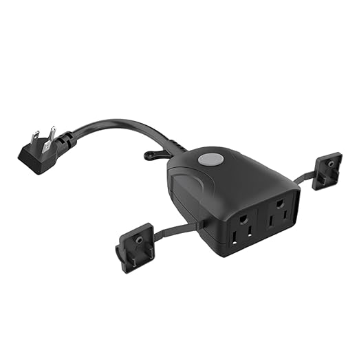Smart Outdoor WiFi Plug, Smart Plug with Remote Control App Timer Function IP53 Waterproof for Home Garden Pool Kitchen Balcony