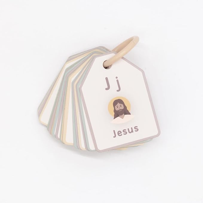 Good Ground Bible ABC Flash Cards Preschool Sunday School Toys Christian Homeschool Alphabet Ring Cards Toddler ABC Phonic Letters & Words