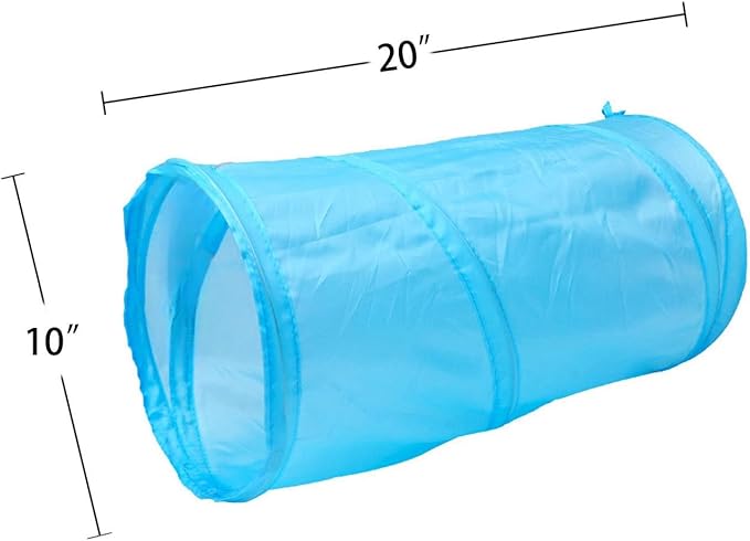 Foldable Spiral Cat Tunnel - Indoor Toy for Small Cats, Kittens, and Rabbits - Tube for Interactive Play and Outdoor Fun - Pet Activity Toy Light Green 20" 3 Pcs