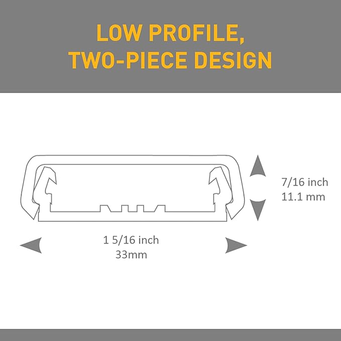Legrand - Wiremold Outlet Box to Use As Wiremold Raceway, White Outlet Electric Box with Both the Outlet and Wiremold Box, NMW2-D