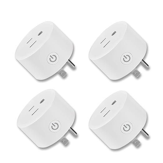 Mini WiFi Smart Plug Outlet Voice Remtoe Control with Alexa Works with Google Assistant IFTTT, Tuya Smart APP Timer,No Hub Required(4 Pack)