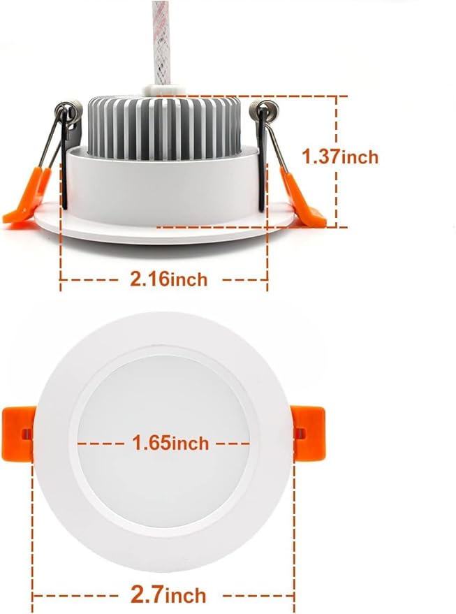 YGS-Tech 2 Inch LED Recessed Lighting, Dimmable Downlight 3W(35W Halogen Equivalent), CRI80, 4000K Natural White Ceiling Light with LED Driver (24 Pack)