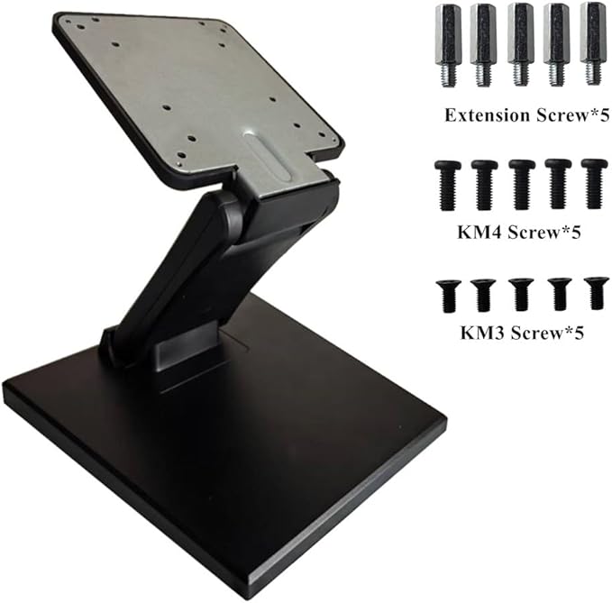 Adjustable Monitor Stand Foldable Monitor Mount for 10-27 Inch LCD TV Screens with Installing Holes 75x75mm & 100x100mm