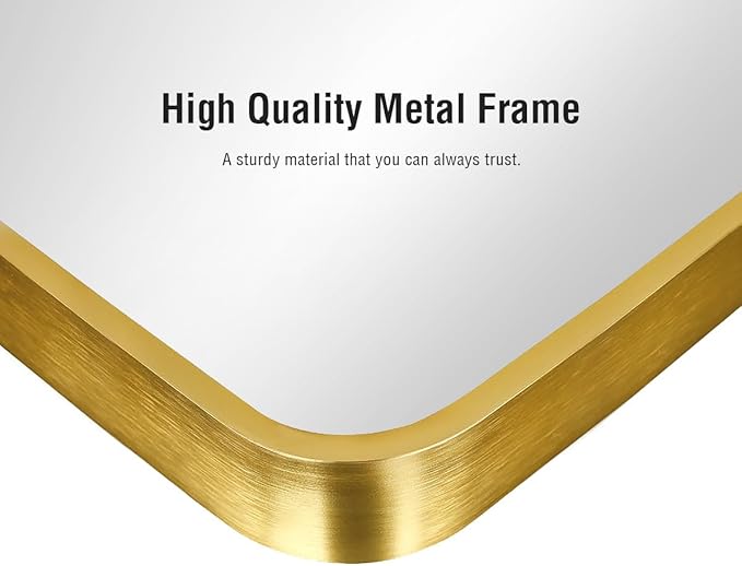 Full Length Mirror with Stand, 30"x71" Floor Mirror, Arched Wall Mirror, Gold Arch Mirror