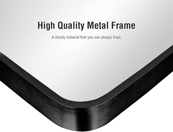 Floor Mirror, Full Length Mirror with Stand, Arched Wall Mirror Full Length, Black Floor Mirror Freestanding, Wall Mounted for Bedroom, Black