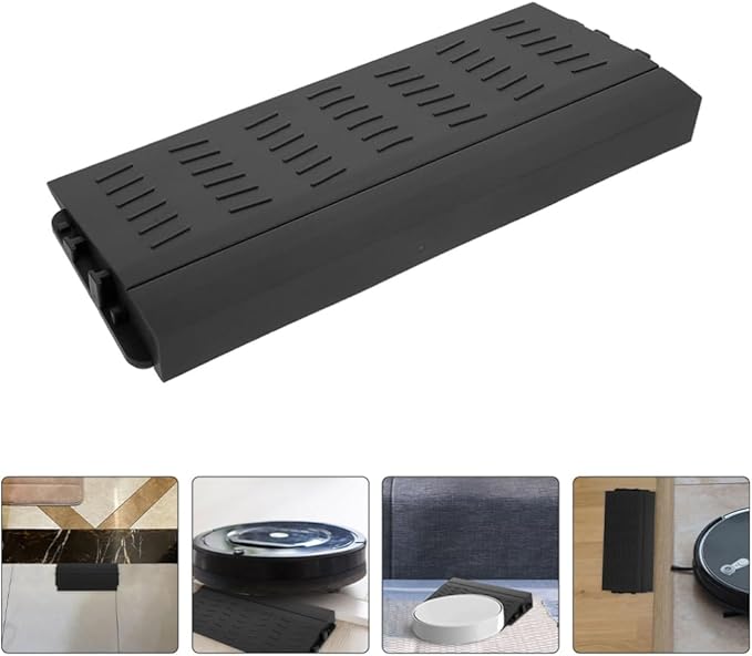 Cabilock Robot Vacuum Threshold Ramp 8.27 Inch Plastic Door Step Ramp for Home and Garage Entry with Anti-Slip Surface for Smooth Climbing