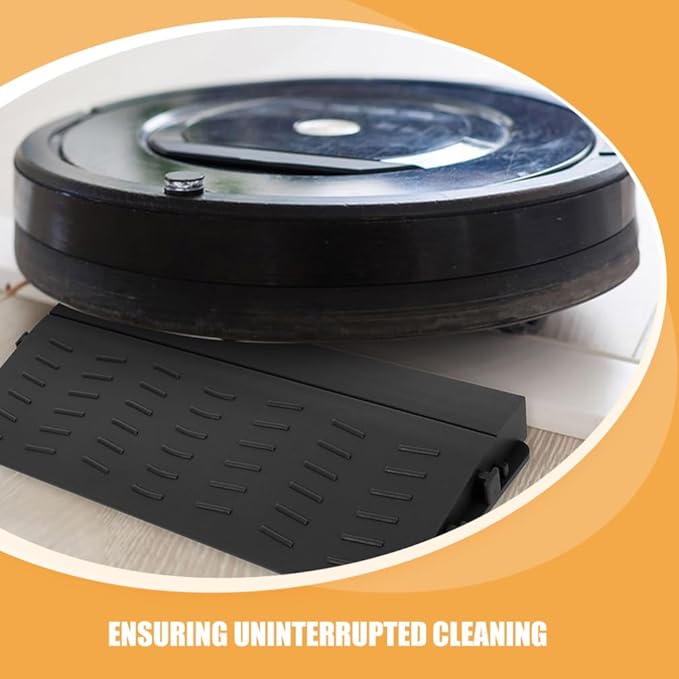 Cabilock Robot Vacuum Threshold Ramp 8.27 Inch Plastic Door Step Ramp for Home and Garage Entry with Anti-Slip Surface for Smooth Climbing