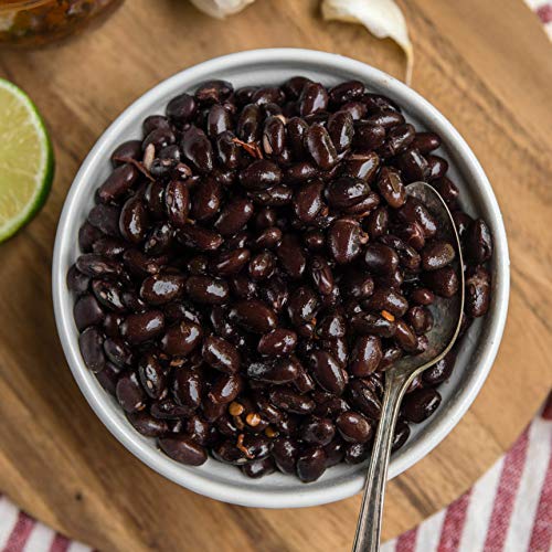 1000 SPRINGS MILL - Organic Black Beans | Used for Soups, Salads, Chili, Dips or Various Breakfast Dishes | Bulk Dry Black Beans | Resealable Bag | Vegan Friendly | 16oz (Pack of 4)