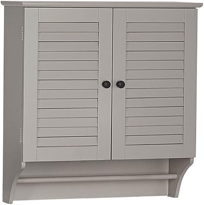 RiverRidge Ellsworth Two-Door Wall Bathroom Storage Cabinet, Taupe