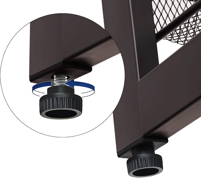 SONGMICS Shoe Rack, 6-Tier Shoe Organizer, Metal Rack for Garage, Set of 2, 3-Tier Stackable Shelf, with Adjustable Flat or Angled Shelves, 18-24 Pairs, Bronze ULMR03A-2