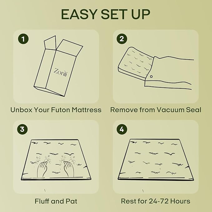 ZonLi Japanese Floor Futon Mattress Queen Size 80"x 60", 100% Cotton Cover 2.5'' Thicken Tatami Mattress, Foldable Sleeping Pad, Portable Dormitory Tatami Mat, Roll Up Floor Lounger Bed for Adult