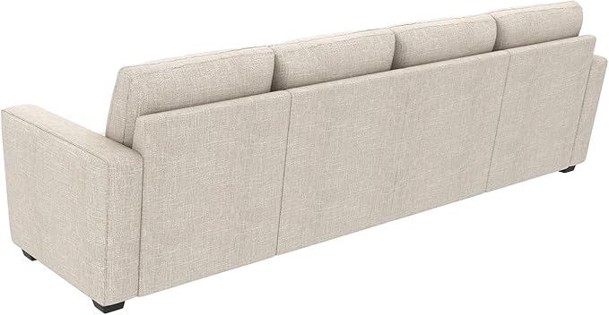 HONBAY Modular Sectional Sleeper Sofa Bed, with Pull Out Bed, Linen Convertible Sectional Couches for Living Room - Beige