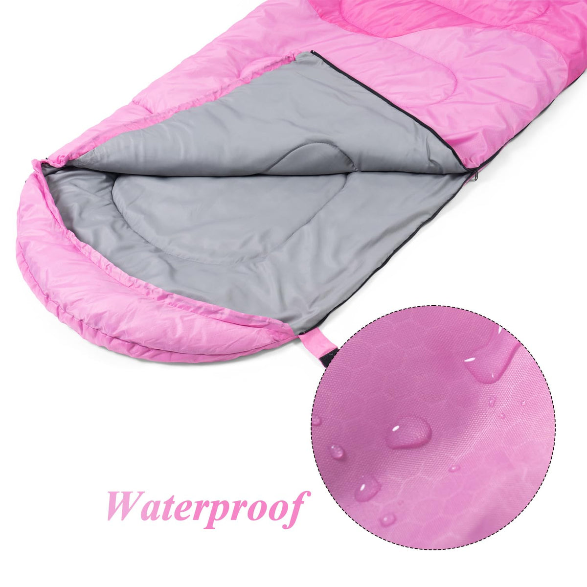 Sleeping Bag - 3 Seasons for Adults Boys Girls Camping Hiking - Warm Cold Weather Lightweight Portable with Compression Bag for Backpacking in Spring, Summer, Fall and Winter