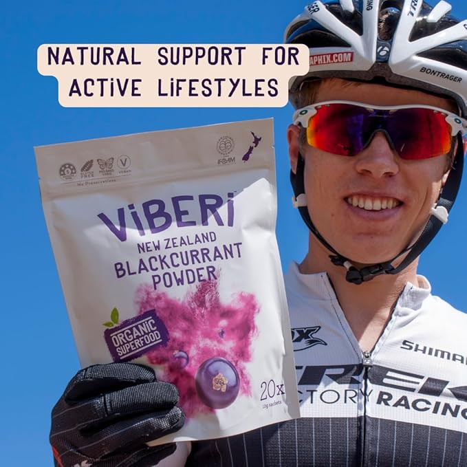 ViBERi Organic Blackcurrant Powder 450g (Loose Powder) | New Zealand Grown Superfruit | Naturally high in Vitamin C and Antioxidants | Ideal for Smoothies & Training Plans
