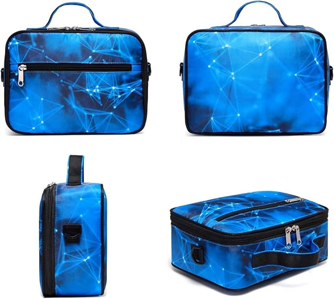 BLUEFAIRY Boys Backpacks Set with Lunch Bag for Kids Primary Elementary School Bags for Teens Middle Book Bags with Insulated Lunch Box for Adolescentes Back to School Travel Aged 8-10 Blue18