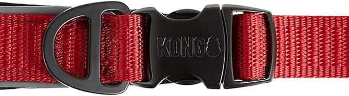 KONG Reflective Shock Absorbing Hands-Free Bungee Dog Leash 6' (Red)
