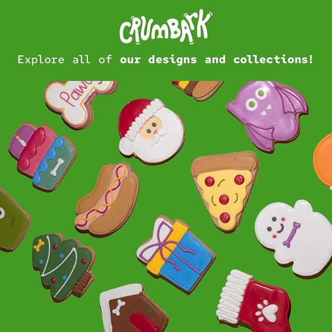 Playtime Biscuits | Hand-Decorated Dog Cookies – 8 Pack in Gift Box | Extra Large Dog Treats 62g Cookie, Vegan Snacks for Dogs, Gifts for Dogs