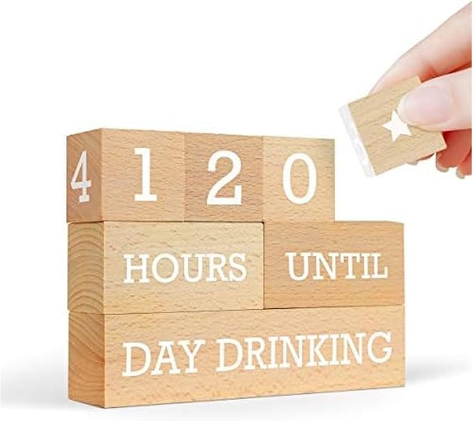 Genuine Fred Who's Counting Wooden Countdown Blocks, Parenting Edition, Assorted, 5281072