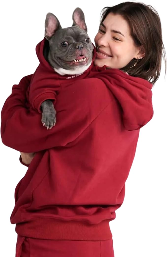 Spark Paws Human Hoodie - Premium Quality, Buttery Soft, Superior Comfort and Fit, Calming Fleece Interior, Suitable for All Styles - Burgundy - XL