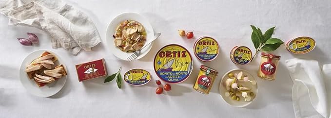 Ortiz Ventresca White Tuna Belly in Olive Oil, Tender Buttery Fillets with Exquisite Flavor, Superior Wild Caught Tuna Packed in Delicate Spanish Olive Oil, 3.88oz Can (Pack of 4)