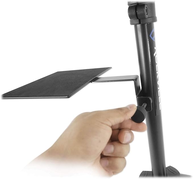 Rockville + DJ Tripod Laptop/Tablet/Ipad Stand with Dual Trays + RLS67 Professional
