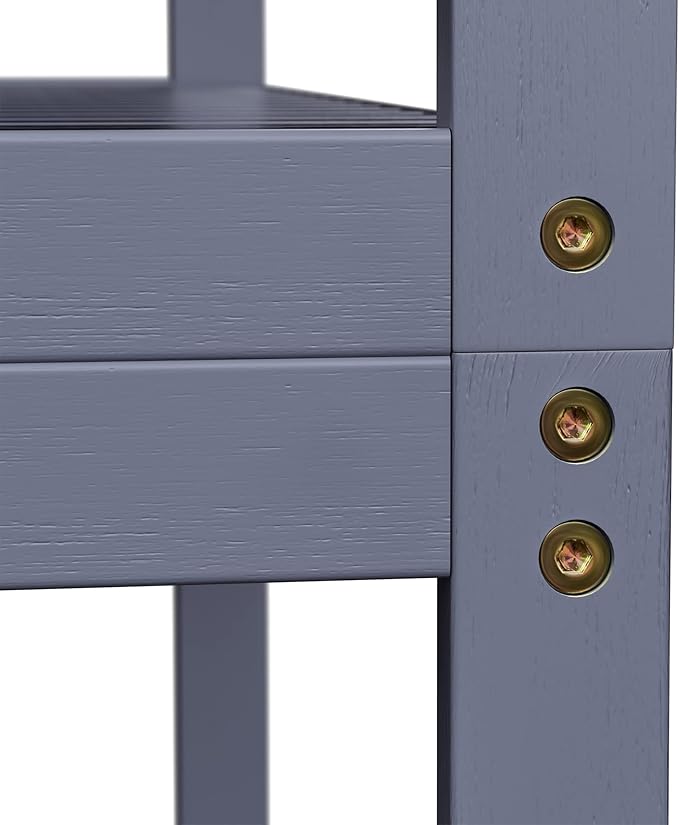 SONGMICS Over The Toilet Storage, 3-Tier Over Toilet Bathroom Organizer with Adjustable Shelf, 10.2 x 24.8 x 66.9 Inches, Space-Saving, Gray UBTS001G01