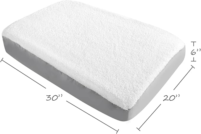 Waterproof Dog Bed Cover Replacement - Washable, Easy to Remove, Plush Pillow Cover, Soft and Comfortable for Puppy and Pet