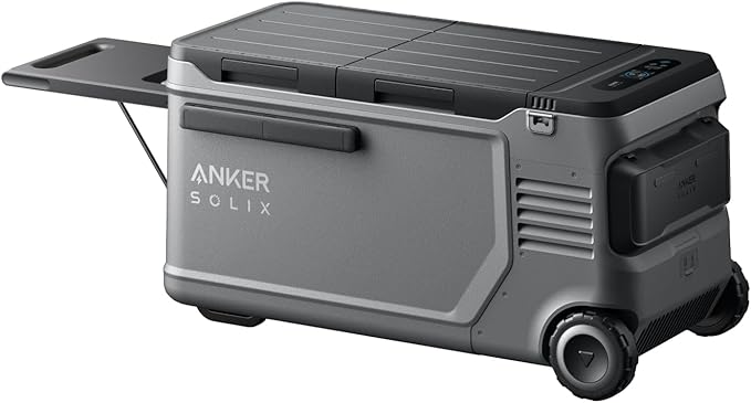 Anker SOLIX EverFrost 2 58L Cooler, 61 qt Car Refrigerator, Electric Cooler with 288Wh Battery, Powered by AC/DC or Solar, for Camping, Travel, and Fishing, -4℉ to 68℉ (Only 1 Battery Included)