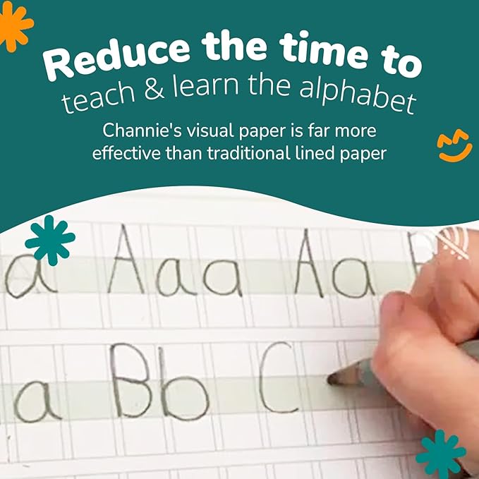 Channie's Big Block Alphabet Blank Worksheets Pre k-1st 80 pages Perfect for Teaching & Practicing Alphabets 8.5" x 11", After School & Homeschool Learning Supplies