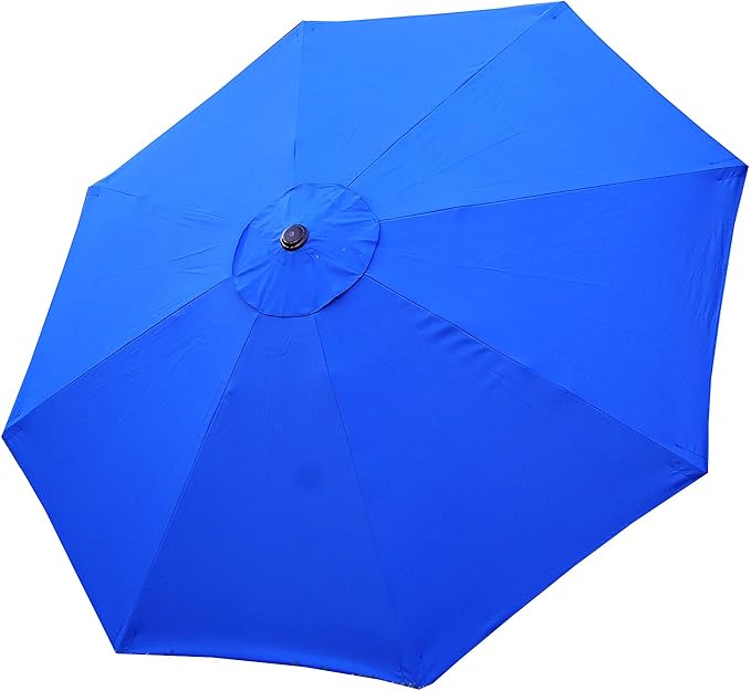 BELLRINO DECOR Replacement ROYAL BLUE STRONG & THICK Umbrella Canopy for 9ft 8 Ribs (Canopy Only)