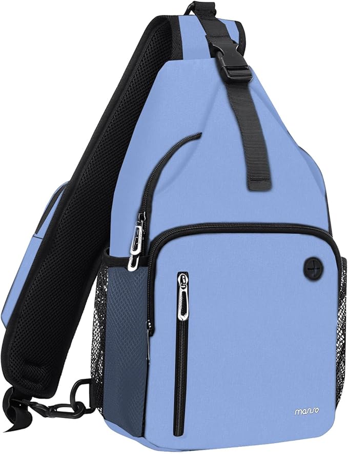 MOSISO Sling Backpack Bag, Crossbody Shoulder Bag Travel Hiking Daypack Chest Bag with Front Square Pocket&USB Charging Port