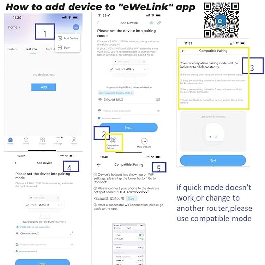 WiFi Wireless Temperature Controller,ewelink app Remote Dry Contact Smart Relay,Compatible with Alexa Google Assistant