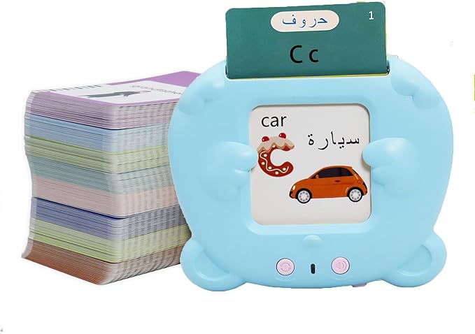 MAYAPHILOS Arabic and English Speaking Flash Cards with 510 Sight Words, Learn Arabic for Kids, Audible Pocket Speech Early Educational Toys for Toddlers 2 3 4 5 6 Years Old
