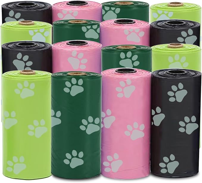 240Pcs Thick Dog Poop Bags Rolls, Leak-Proof Poop Bags for Dog and Cats Litter, 9x13 Inch Scented Pet Waste Bag for Small - Large Dogs Walking, Fits Most Doggie Bag Holder for Leash