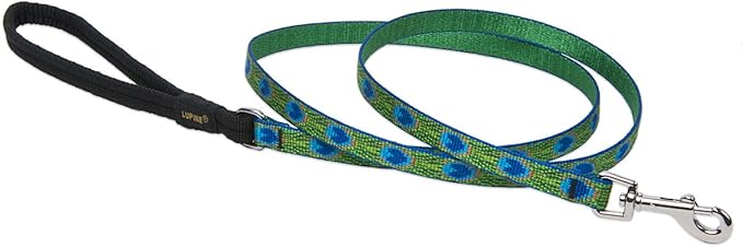 LupinePet Originals 1/2" Tail Feathers 6-foot Padded Handle Leash for Small Pets