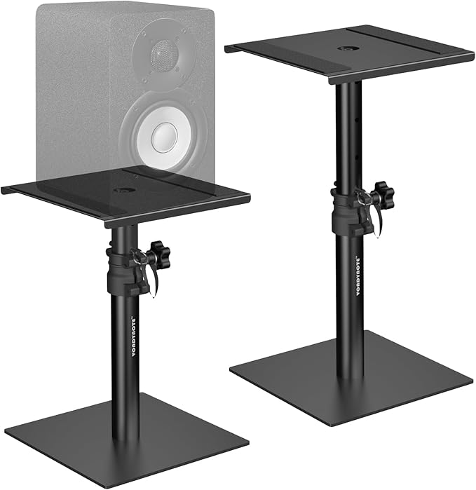 Set of 2 Desktop Studio Monitor Speaker Stands Bookshelf Speaker Stands