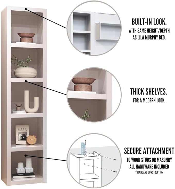 Oakland Living White 85-in Tall Wooden Bookcase Shelf